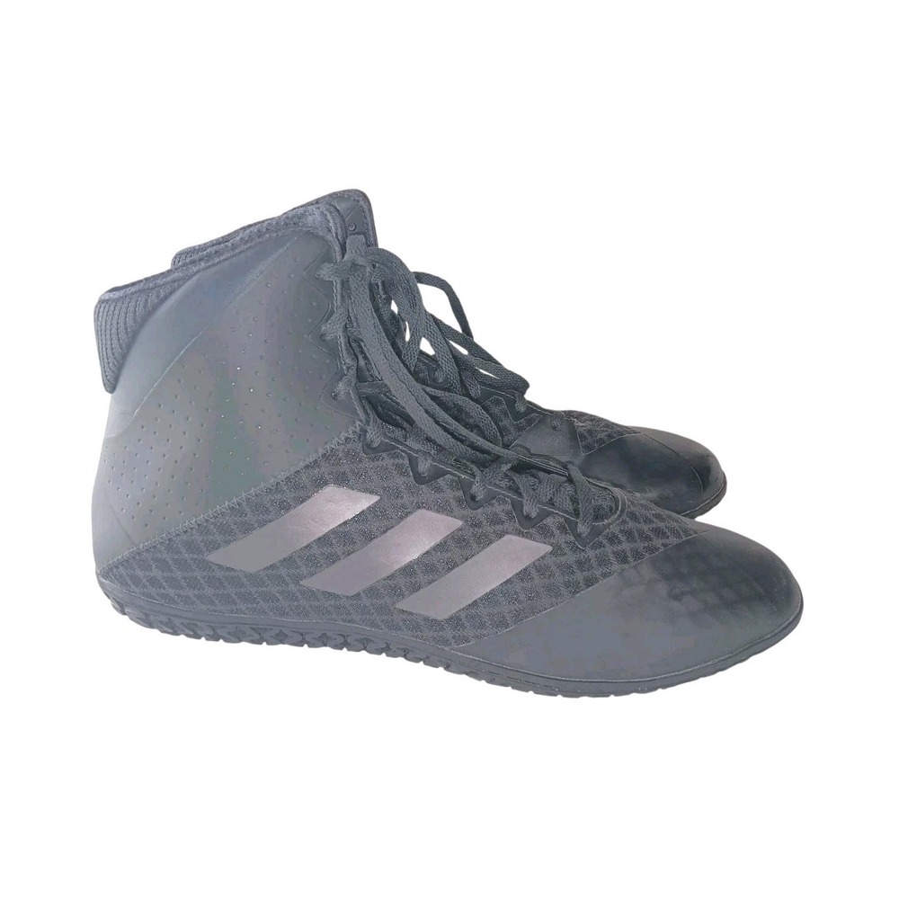 Adidas Mens Shoes Black Mat Wizard 4 Carbon Wrestling AC6971 Lace Up Size11.5